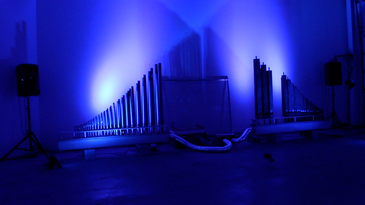 Image of pipe organ sculpture/installation